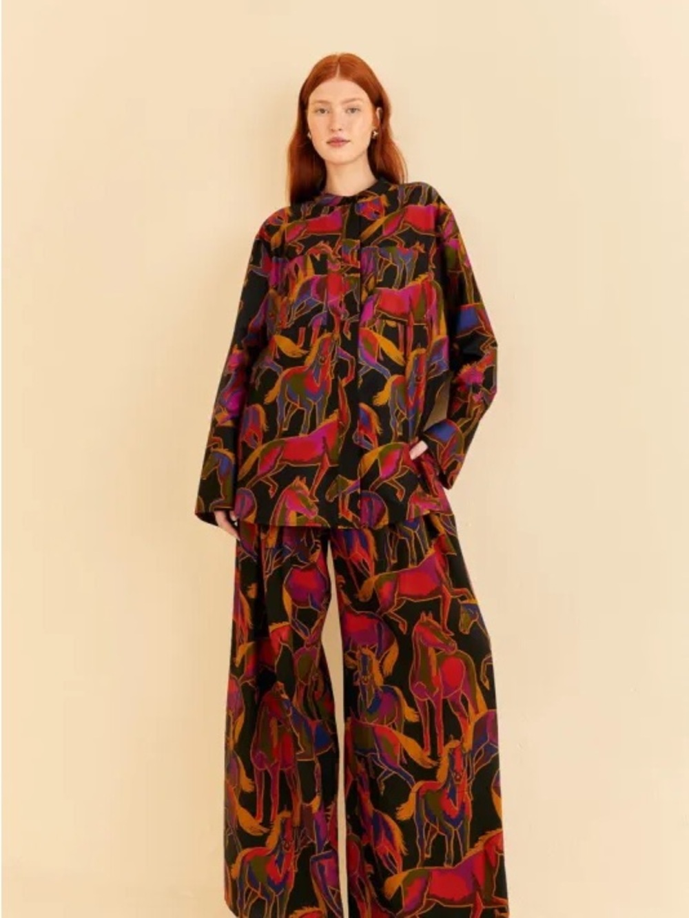 Farm Rio Wild Horses Pants - NWT - L